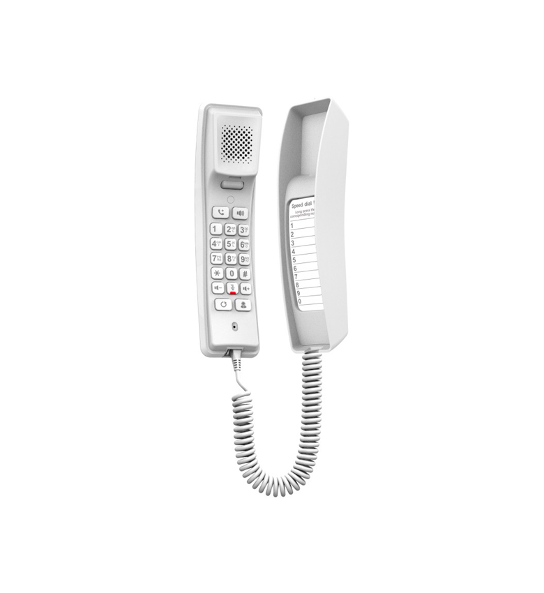 Fanvil H2U Blanc - Téléphone IP POE Visiophone/Interphone, Touche Ouverture de Porte, 10 Touches Numérotation Rapide, 2 Lignes SIP