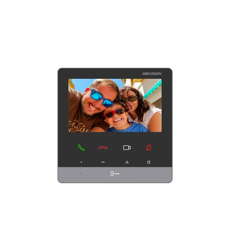Contrôle d'Accès HIKVISION DS-KH6100-E1 – Écran 4,3 Pouces IP PoE pour Interphone et Visiophone, Réception d'Appels, Ouverture de Porte