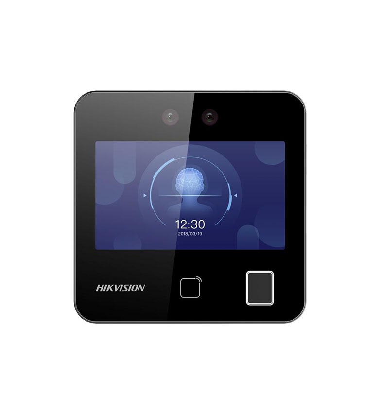 Terminal de Pointage et Contrôle d'Accès Wi-Fi HIKVISION DS-K1T343MFWX – Reconnaissance Faciale et Badge Mifare 13.56 MHz, Écran Tactile 4.3", Capacité 1500 Visages, Idéal pour Gestion des Horaires et Sécurité de PME