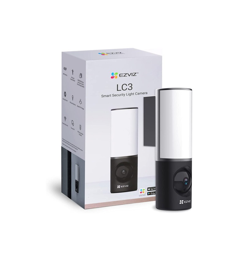 Caméra de Surveillance WiFi Extérieure EZVIZ LC3 4MP – Éclairage Intégré, Sirène 100dB, Détection de Personnes, Vision Nocturne Couleur, Audio Bidirectionnel, Étanche IP65, H.265
