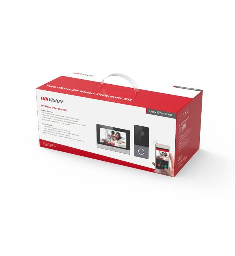 Ensemble Complet Visiophone et Interphone HIKVISION DS-KIS603-P(C)(O-STD) – pour Maison et Appartement