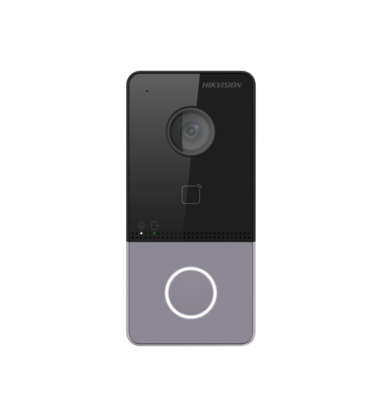 Contrôle d'Accès HIKVISION DS-KV6113-WPE1(C) – Visiophone et Interphone (Écran Vendu Séparément), Authentification par Code PIN & Carte RFID/MiFare