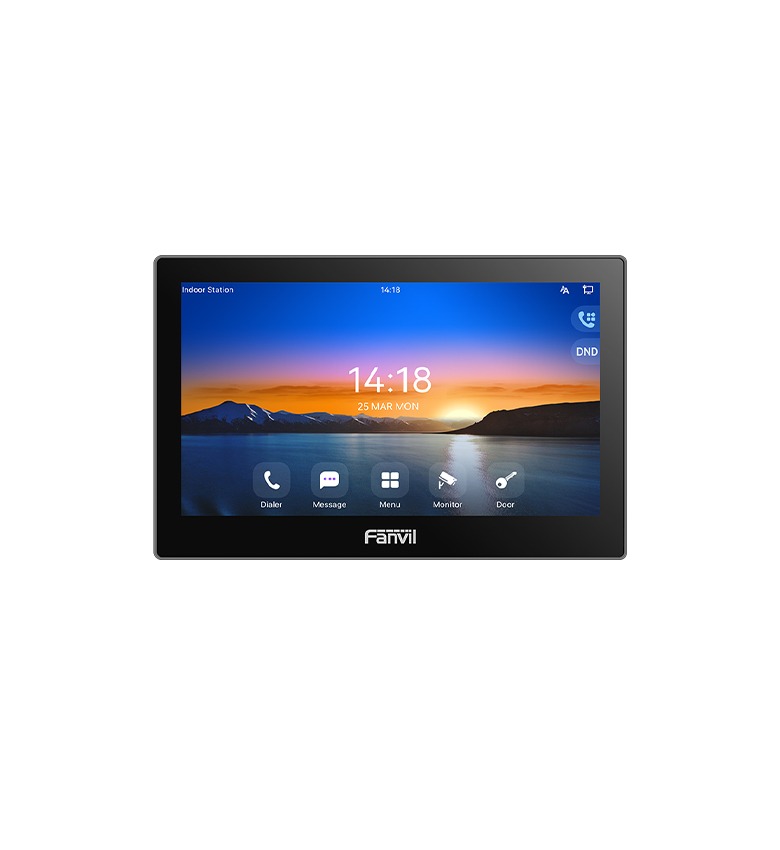 Fanvil i507W - Moniteur IP Intérieur 10,1" pour Visiophone/Interphone, Android 9, 2 Lignes SIP, WiFi & POE