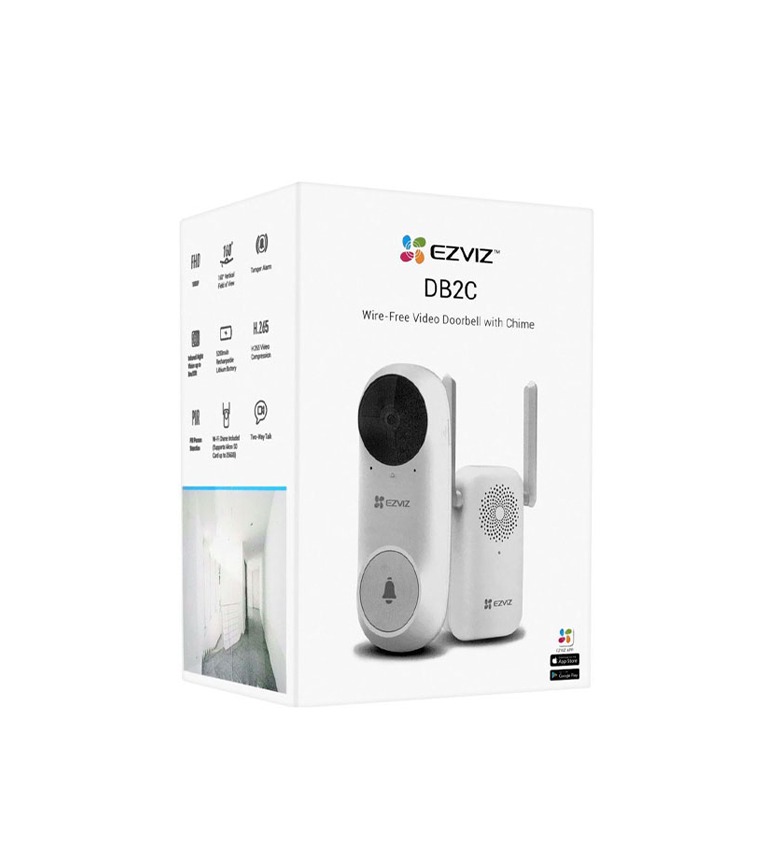 Sonnette Vidéo Connectée sans Fil EZVIZ DB2C Kit – avec Carillon Intégré
