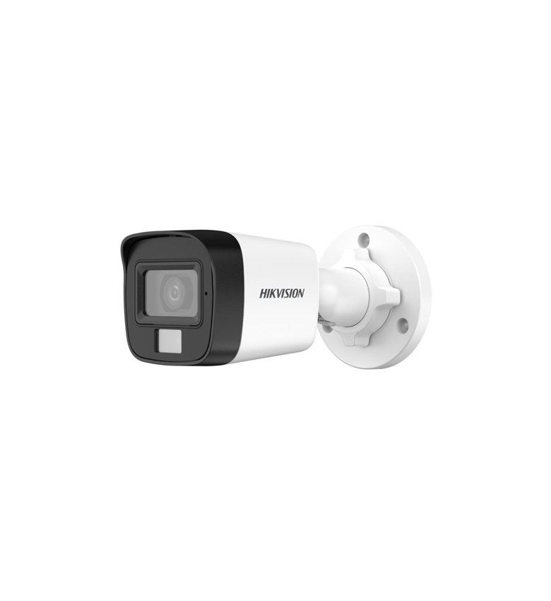 Caméra Analogique HIKVISION DS-2CE16K0T-LPFS(2.8mm) – Mini Bullet 3K avec Audio et Éclairage Hybride Intelligent Fixe