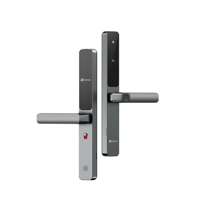 Serrure Connectée EZVIZ DL06 – Déverrouillage Empreinte Digitale, Code, Carte et Application, Sonnette Intégrée, Batterie Rechargeable USB-C, Alarme Anti-Sabotage et Sécurité Enfant