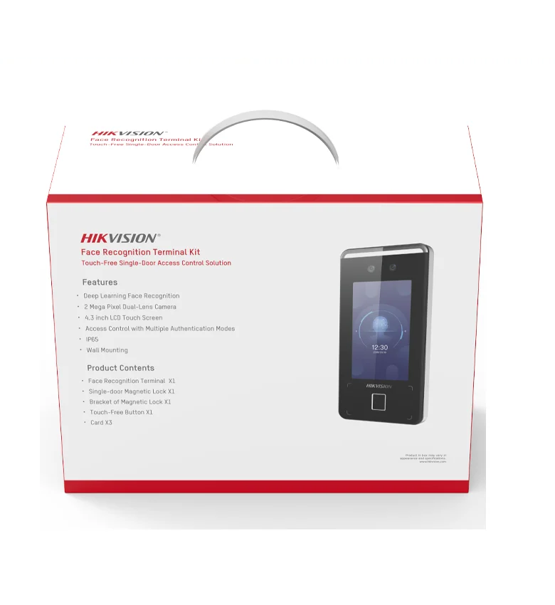Visiophone et Interphone HIKVISION DS-KAS541(O-STD) – Kit Contrôle d'Accès et Ouverture de Porte, Reconnaissance Faciale, Empreinte Digitale, Carte RFID/Mifare, Écran Vendu Séparément