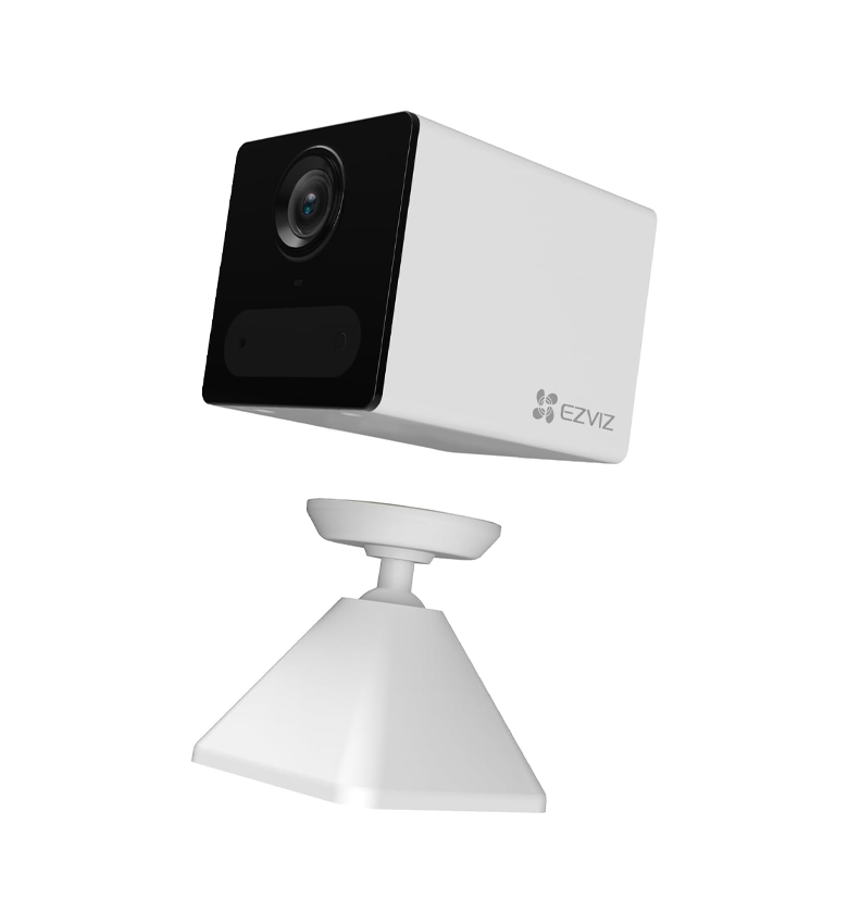 Caméra de Surveillance WiFi Intérieure sur Batterie EZVIZ CB2 1080P Blanche – Batterie 2000mAh, Détection de Personnes, Vision Nocturne 5m, Audio Bidirectionnel, USB-C, Fixation Magnétique, Idéale Caméra Bébé