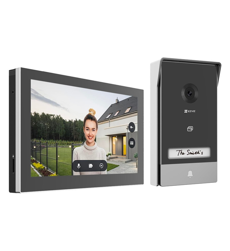 Visiophone Connecté EZVIZ HP7 2K – Interphone Vidéo avec Écran Tactile 7 Pouces, Ouverture à Distance, Contrôle d'Accès RFID, Installation 2 Fils, Détection Humaine, Audio Bidirectionnel, Vision Nocturne, Étanche, WiFi Bi-Bande