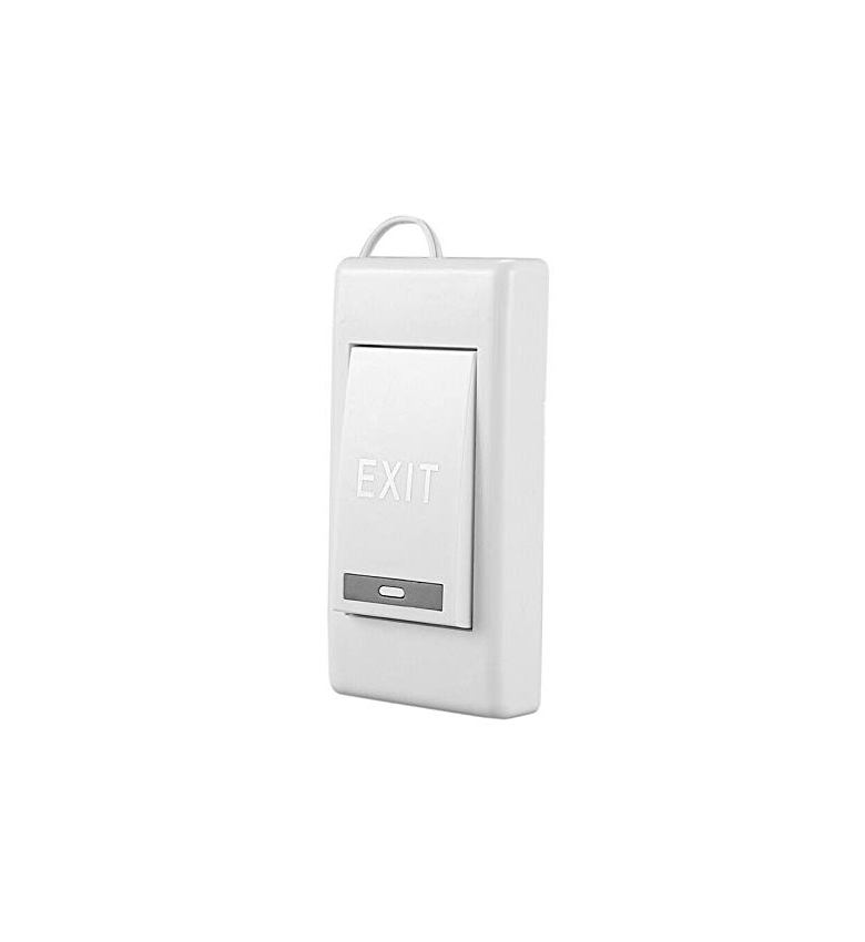 Bouton Poussoir Apparent Blanc K1 - Déclenchement de Sortie pour Porte Électrique