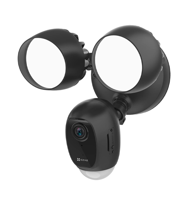 Caméra de Surveillance WiFi Extérieure EZVIZ LC1C – Éclairage Intégré 2000LM, Vision Nocturne Couleur 25m, Audio Bidirectionnel, Sirène d'Alarme, H.265, Détection de Mouvement PIR