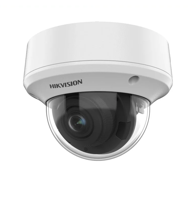 Caméra Analogique HIKVISION DS-2CE5AU1T-VPIT3ZF(2.7- 13.5mm)(O-STD) – Dôme 4K (8MP) Motorisée Varifocale, Résistante à l'Eau et à la Poussière (IP67), Anti-Vandalisme (IK10)