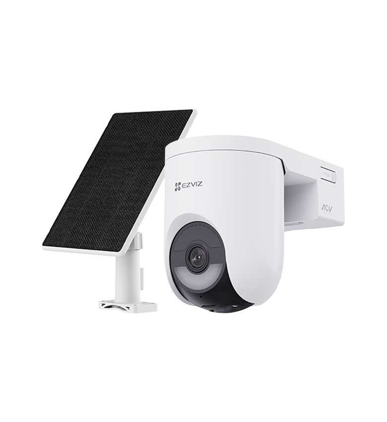Caméra de Surveillance WiFi et 4G Extérieure sur Batterie EZVIZ HB8C Lite 4MP 2K+ avec Panneau Solaire – Vision Nocturne Couleur, Détection Humaine et Véhicule, Audio Bidirectionnel
