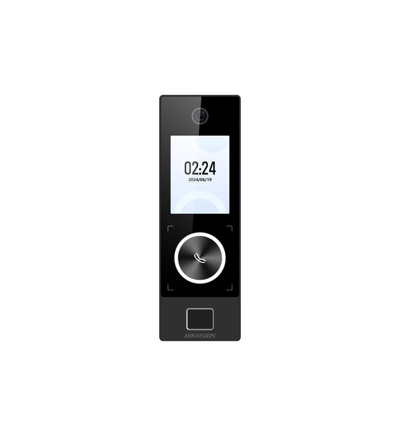 Terminal Biométrique Wi-Fi & PoE HIKVISION DS-K1T323EBFWX-E1 – IP65, Reconnaissance Faciale (1000 Visages), Empreintes (3000), Badge EM 125 kHz, Bouton d'Appel, Idéal pour Contrôle d'Accès Extérieur et Pointage