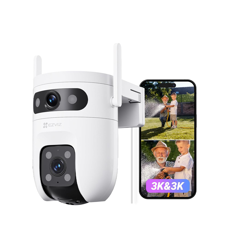 Caméra de Surveillance 4G LTE Extérieure EZVIZ H9c Dual 10MP 3K (5MP+5MP, Sans WiFi) – Motorisée 360° à Double Objectif, Suivi Automatique, Vision Nocturne Couleur, Audio Bidirectionnel