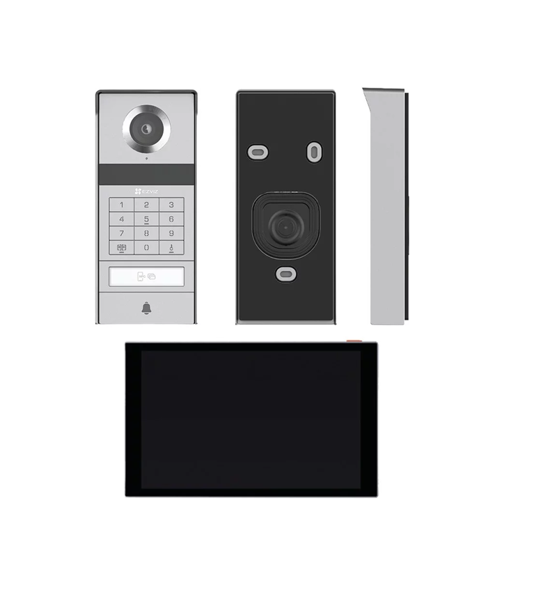 Visiophone Connecté 4K EZVIZ TP9 Pro – Interphone Vidéo Intelligent avec Écran Tactile 8 Pouces, Déverrouillage NFC Smartphone, Code et 5 Badges RFID, Caméra Extérieure en Métal, Vision Nocturne