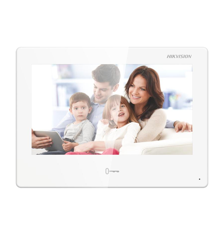 Contrôle d'Accès HIKVISION DS-KH9310-WTE1(B) – Écran 7 Pouces IP PoE & Wi-Fi pour Visiophone et Interphone, Réception d'Appels, Ouverture de Porte, Visualisation en Direct à Distance