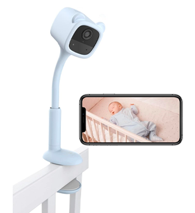 Babyphone Connecté sur Batterie EZVIZ BM1 avec Intelligence Artificielle – Musique Apaisante Automatique, Détection des Pleurs, Alerte Sortie du Berceau, Communication Bidirectionnelle avec l'Enfant