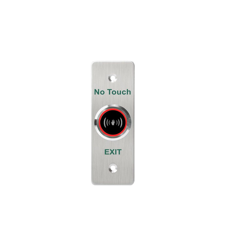 Bouton-Poussoir Sans Contact HIKVISION DS-K7P04A – Panneau en Acier Inoxydable, Indicateur LED, Alimentation 12-24V CC 1A, Convient à Tous Types de Portes et Cadres