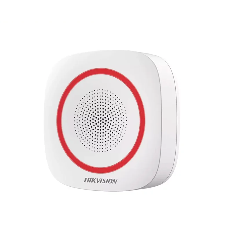 Sirène Intérieure Sans Fil HIKVISION DS-PS1-I-WE – 868 MHz, Rouge, 110 Décibels, pour Alarme AX PRO