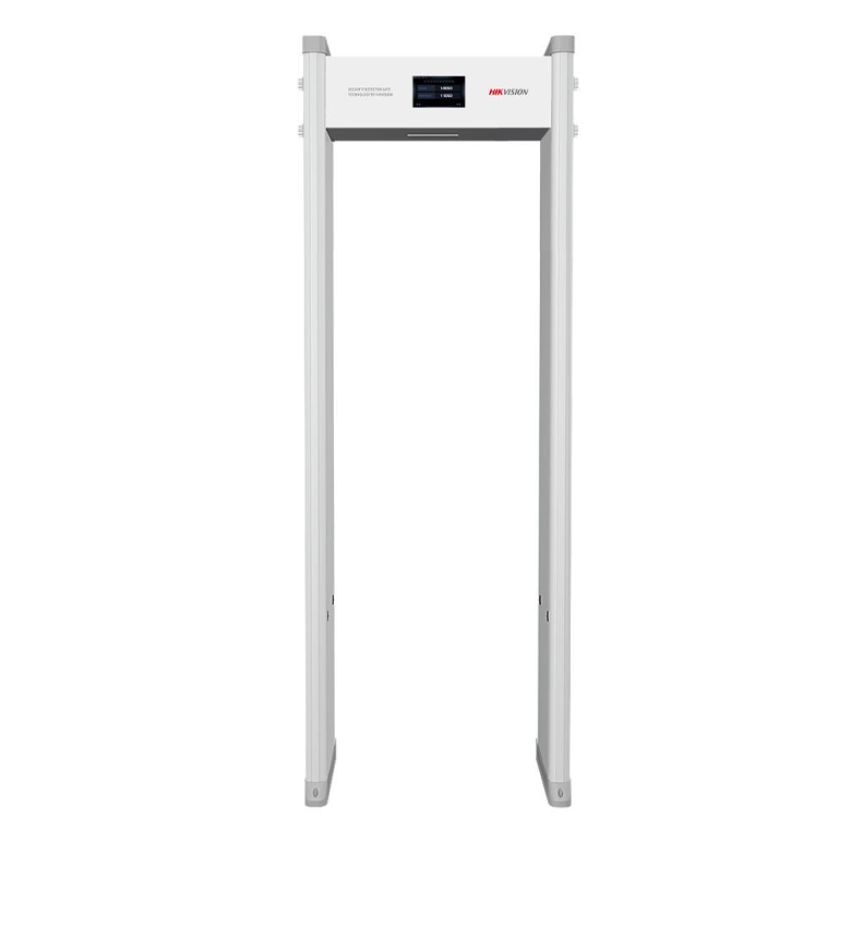 Portique de Détection de Métaux HIKVISION ISD-SMG1118L(O-STD) – Haute Précision, 18 Zones de Détection, Écran LCD 7 Pouces, Comptage des Passages et Alarme d'Objets Volants, Sensibilité Réglable (Pièce de Monnaie), Idéal Aéroports et Banques