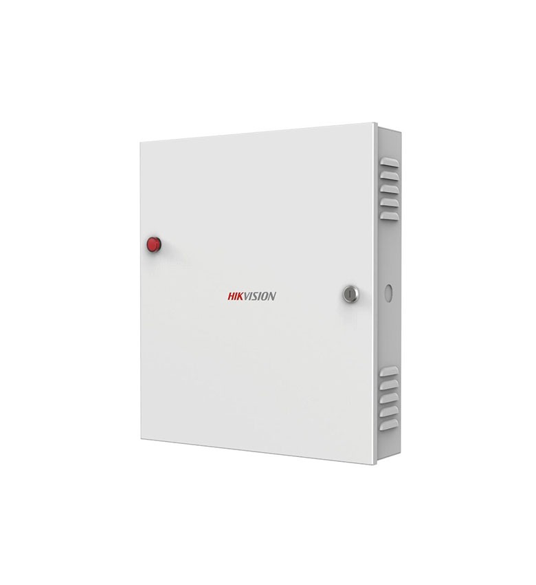 Contrôle d'Accès Réseau IP HIKVISION DS-K2601-G – Contrôleur 1 Porte, Coffret Métallique avec Alimentation, Supporte 2 Lecteurs (RS-485/Wiegand), Capacité 100 000 Cartes, Idéal pour Gestion de Sécurité Tertiaire et Industrielle