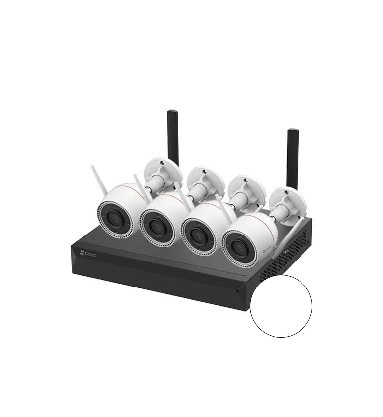 Kit Vidéosurveillance WiFi EZVIZ CS-BW3844 4MP – 4 Caméras sans Fil et NVR 4 Canaux, Extensible jusqu'à 8 Caméras