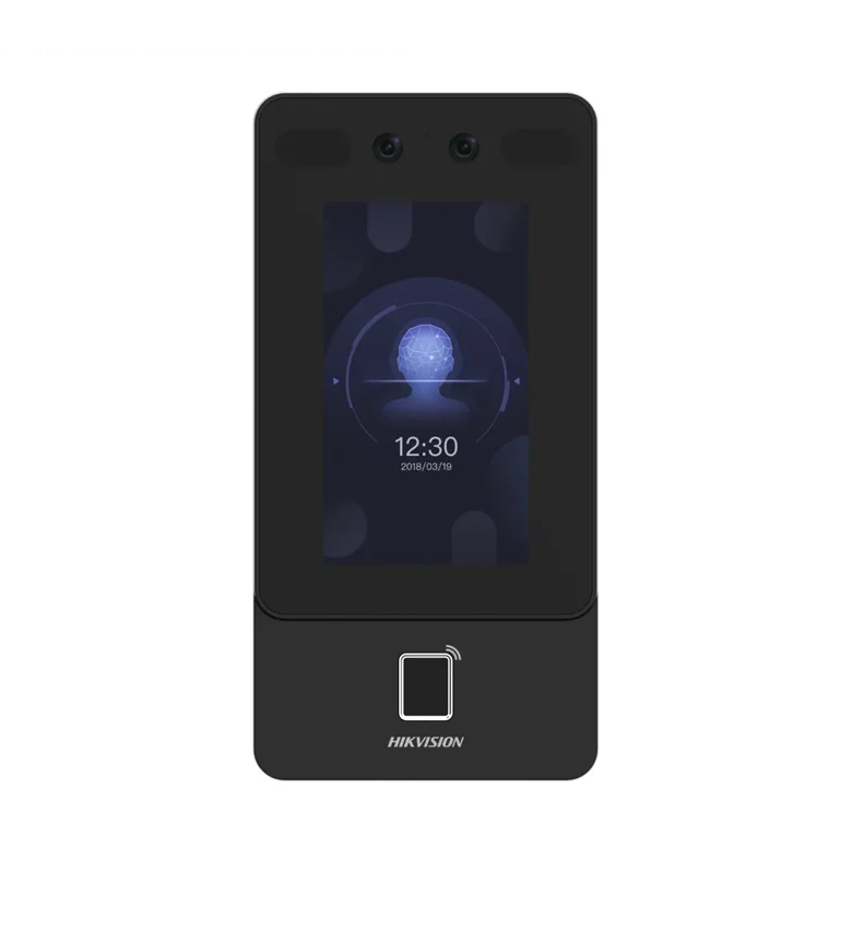 Interphone Vidéo de Contrôle d'Accès HIKVISION DS-K1T342MFWX – Reconnaissance Faciale, Empreinte Digitale, Carte RFID/Mifare, Écran Vendu Séparément