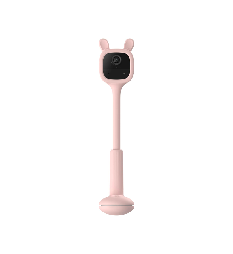 Babyphone Connecté sur Batterie EZVIZ BM1 Rose – Batterie 2000mAh, Détection des Pleurs et Mouvements du Bébé, Musique Apaisante Automatique, Vision Nocturne sans Lumière Rouge Visible
