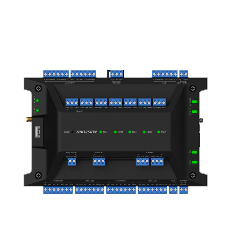 Module Contrôleur d'Accès HIKVISION DS-K2702WX-E1(P) Série Ultra – Gère jusqu'à 62 Modules d'Accès DS-K2M002X, Contrôle jusqu'à 126 Portes