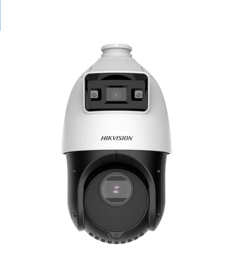 Caméra IP PTZ HIKVISION DS-2SE4C415MWG-E(14F0)(O-STD) – TandemVu, 4MP, Zoom 15x, IR, AcuSense et ColorVu, DarkFighter, Objectif 2,8mm (Bullet) et 4,8-72mm (PTZ), Portée IR 100m, Lumière Blanche 30m, Audio/Alarme, 12V CC et PoE+