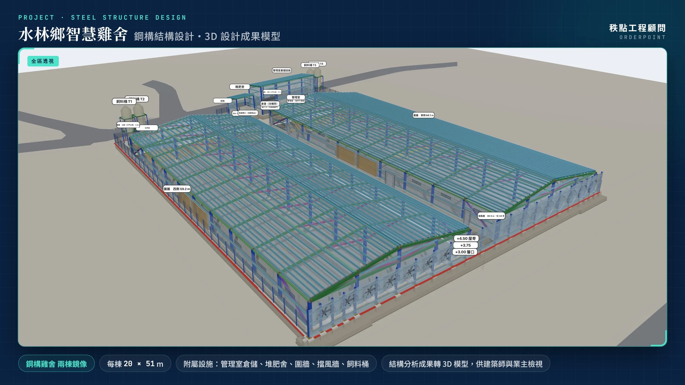 水林鄉智慧雞舍鋼構結構設計與 3D 設計成果導覽 — 照片 1
