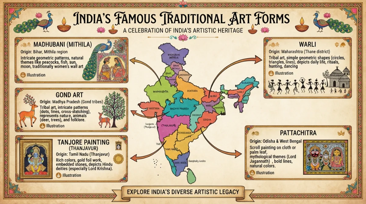 India’s Famous Traditional Art Forms and Their Origins