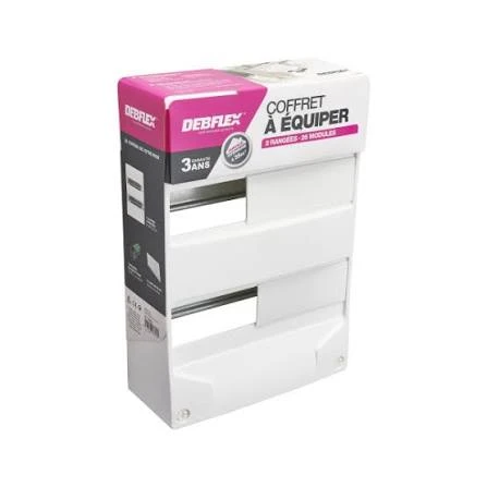 COFFRET VIDE DEBFLEX 2 RAILS/26 MODULES 240x357x94mm