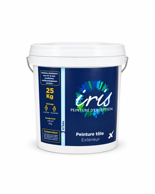 IRIS PEINTURE TOLE 25KG VERT 