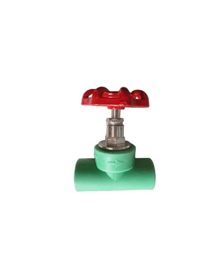 VANNE A BOULE PLASTIQUE PPR 32mm A VOLANT ROUGE 