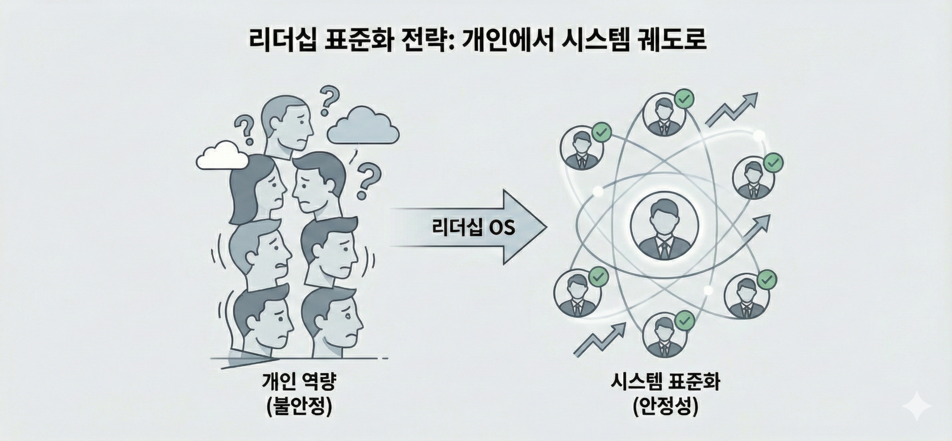 리더십 표준화 전략: 개인의 역량에 의존하지 않는 관리 시스템 구축