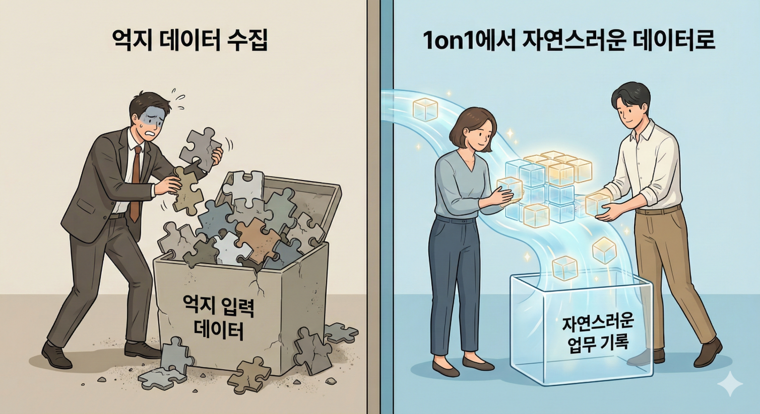 입력 강요 없는 HR 데이터 수집 전략: 1on1 시스템의 활용