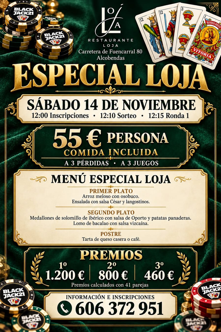 Cartel de ESPECIAL LOJA (Alcobendas)