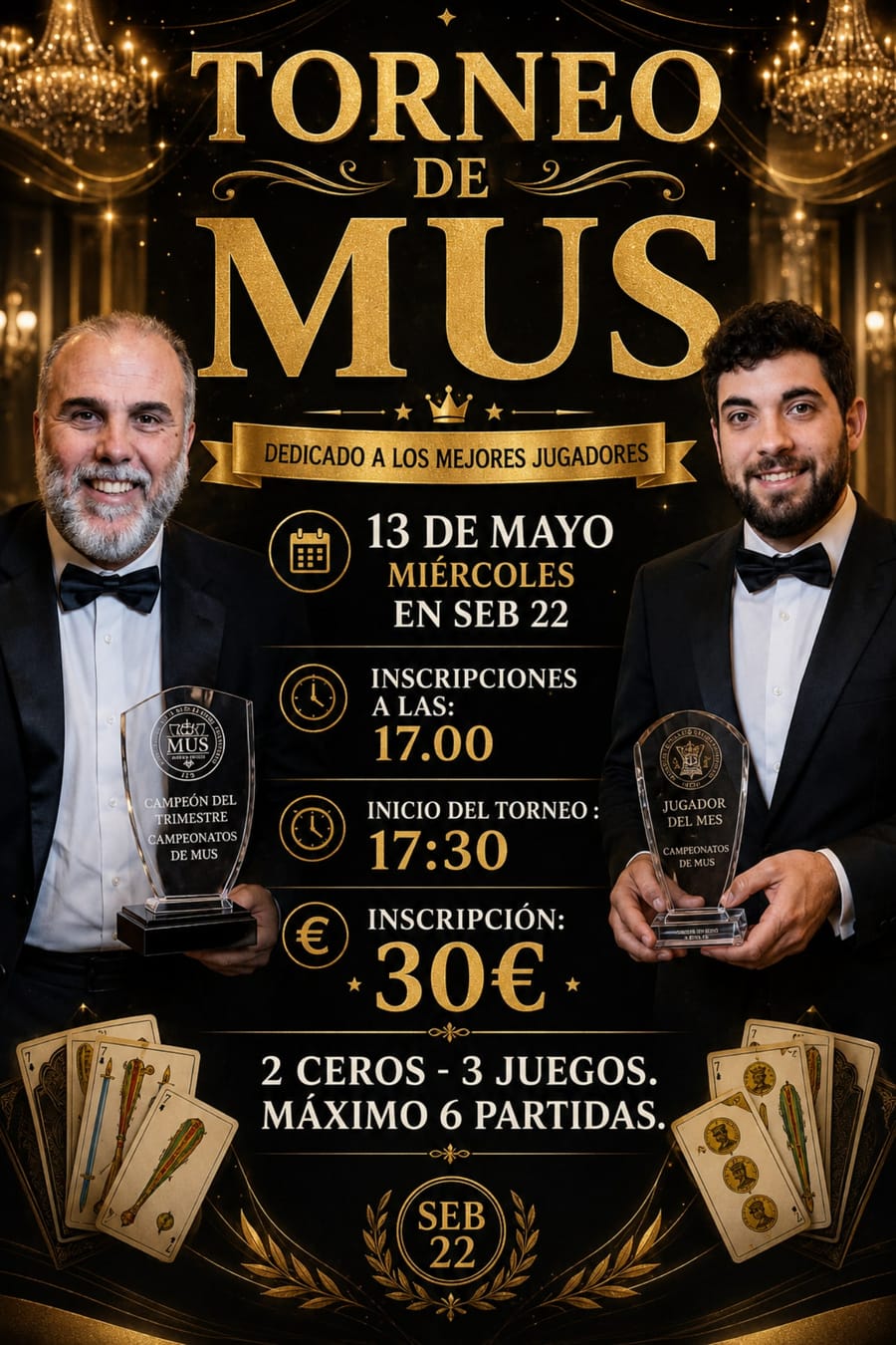 Cartel del torneo TORNEO DEDICADO A LOS MEJORES JUGADORES