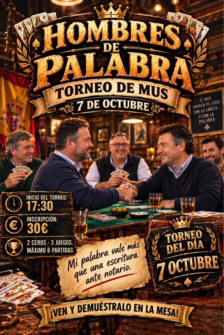 Cartel del torneo TORNEOS HOMBRES DE PALABRA