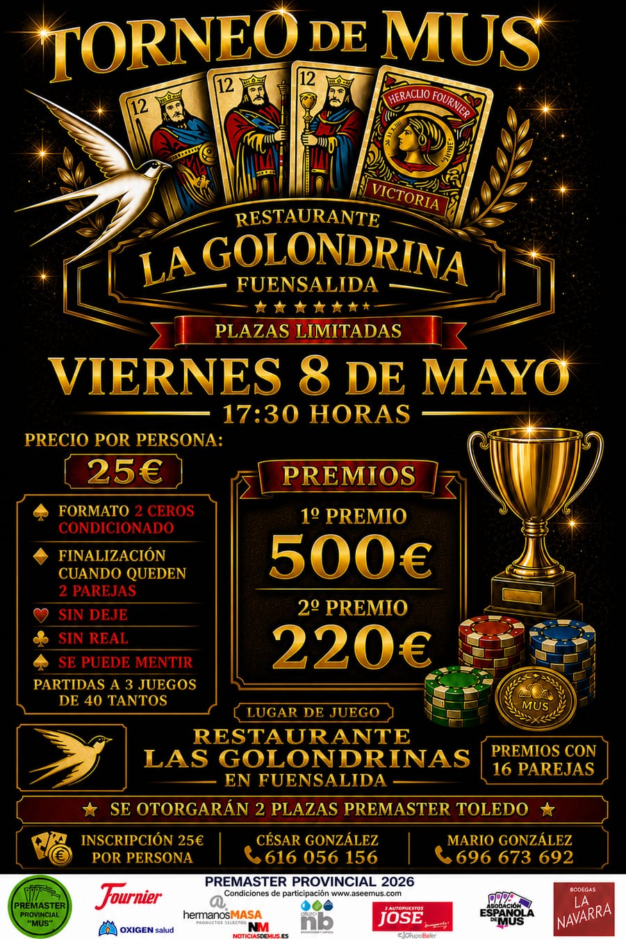 Cartel del torneo TORNEO DE MUS LA GOLONDRINA