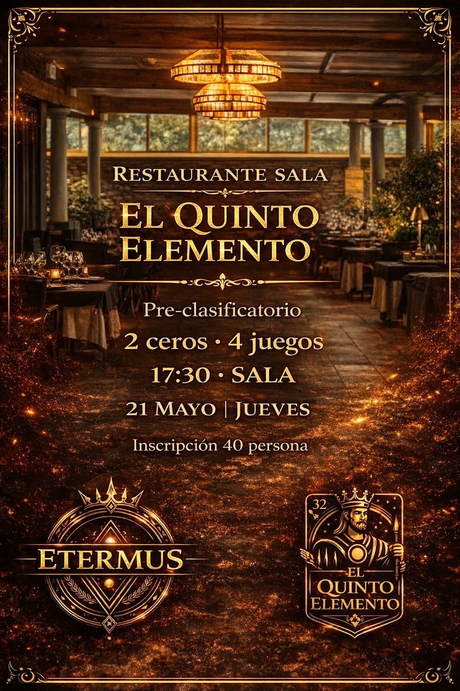 Cartel del torneo PRECLASIFICATORIO SALA