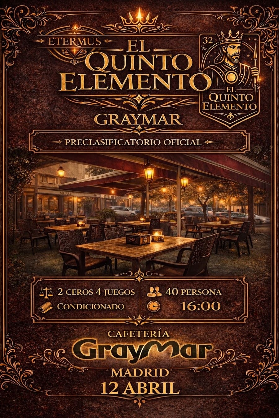 Cartel del torneo Preclasificatorio Madrid Graymar