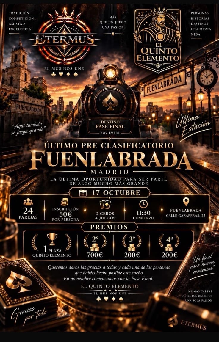 Cartel de PRECLASIFICATORIO FUENLABRADA 17 OCT