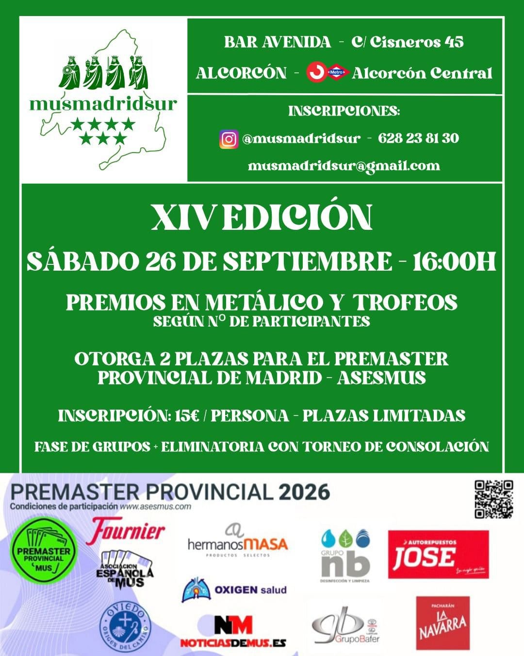 Cartel del torneo XIV EDICIÓN MMS
