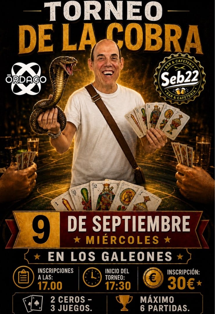 Cartel del torneo TORNEO DE LA COBRA