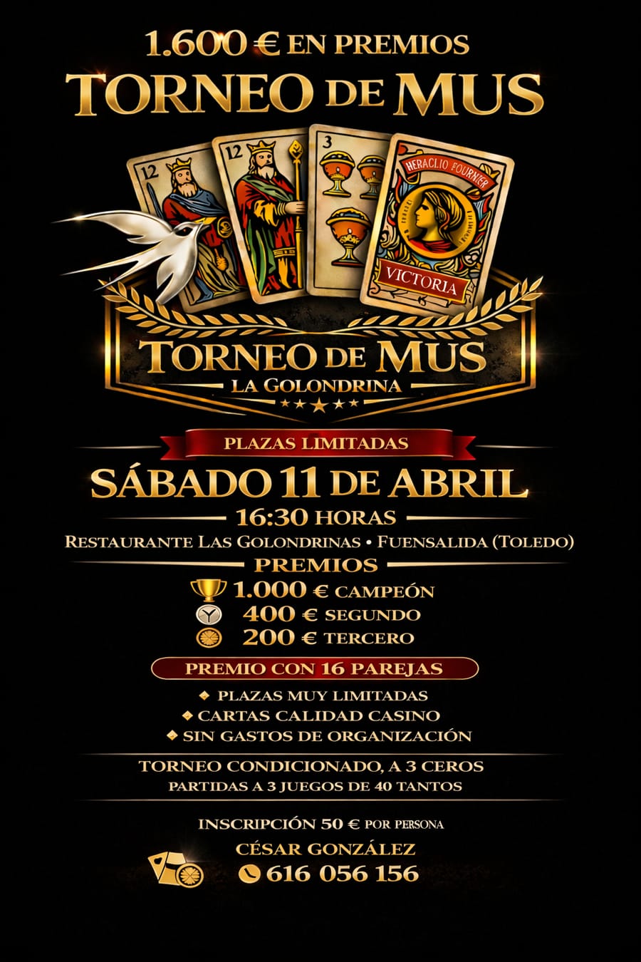 Cartel de TORNEO DE MUS LA GOLONDRINA