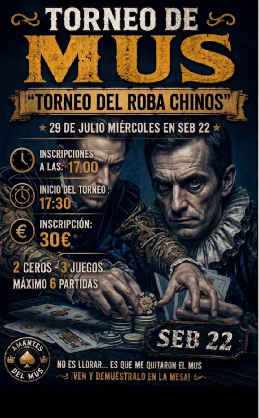 Cartel del torneo ROBA CHINOS