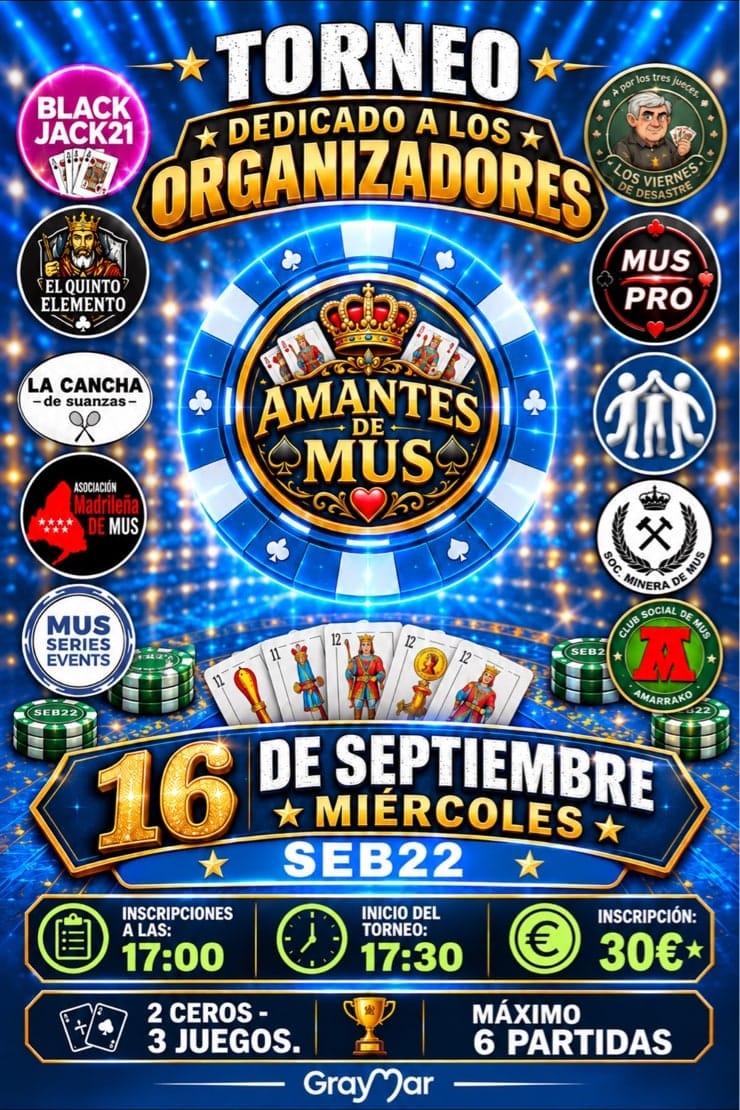Cartel del torneo TORNEO DE LOS PRGANIZADORES